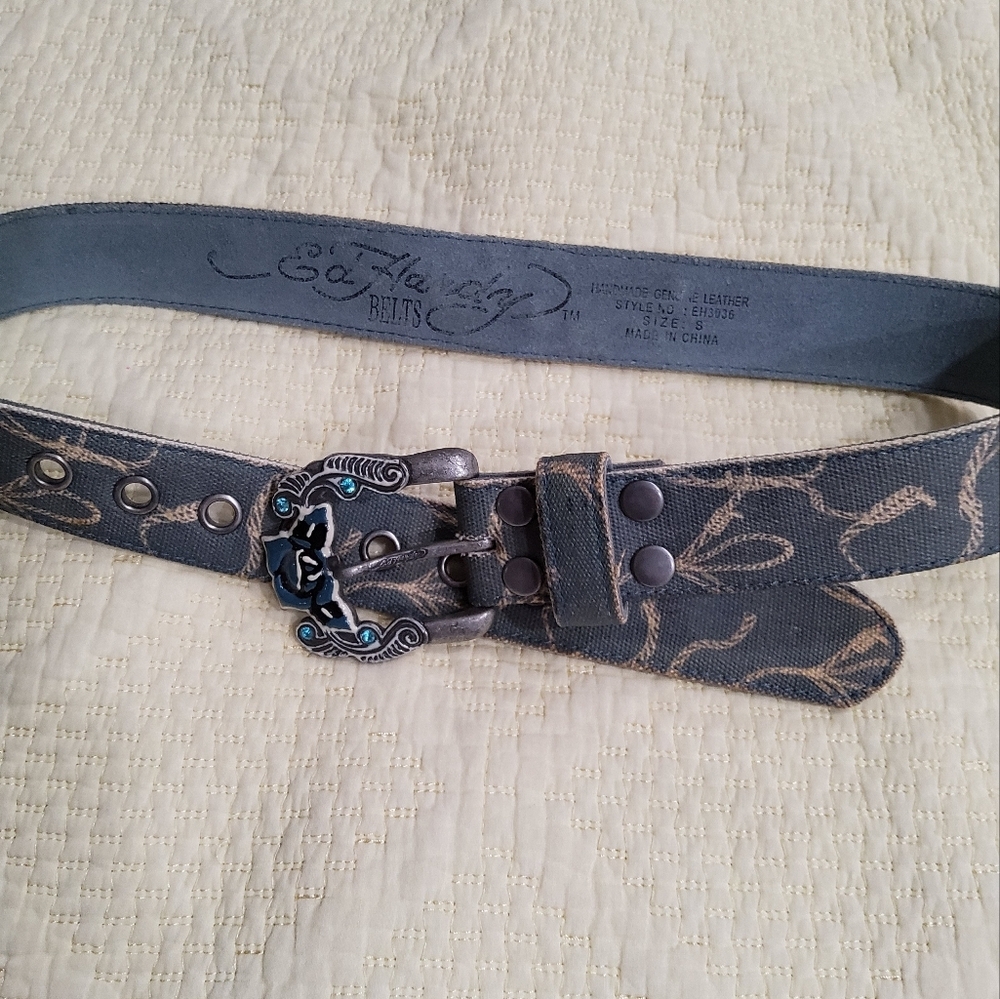 Ed Hardy Vintage Embroidered Belt Size S